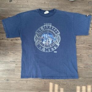VINTAGE 2000 PUMA NEW YORK YANKEES NEW YORK METS GRAPHIC TSHIRT MENS XL